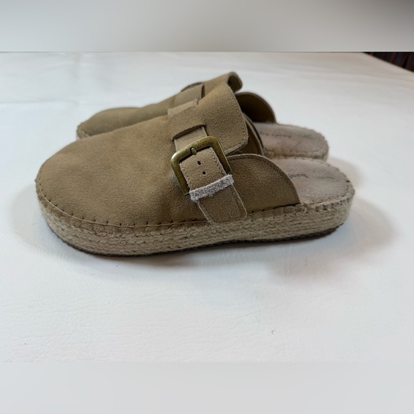 Haute Hippie Style Aria 100% Genuine Suede Espadrilles Clogs Women's 7.5 - Picture 1 of 8